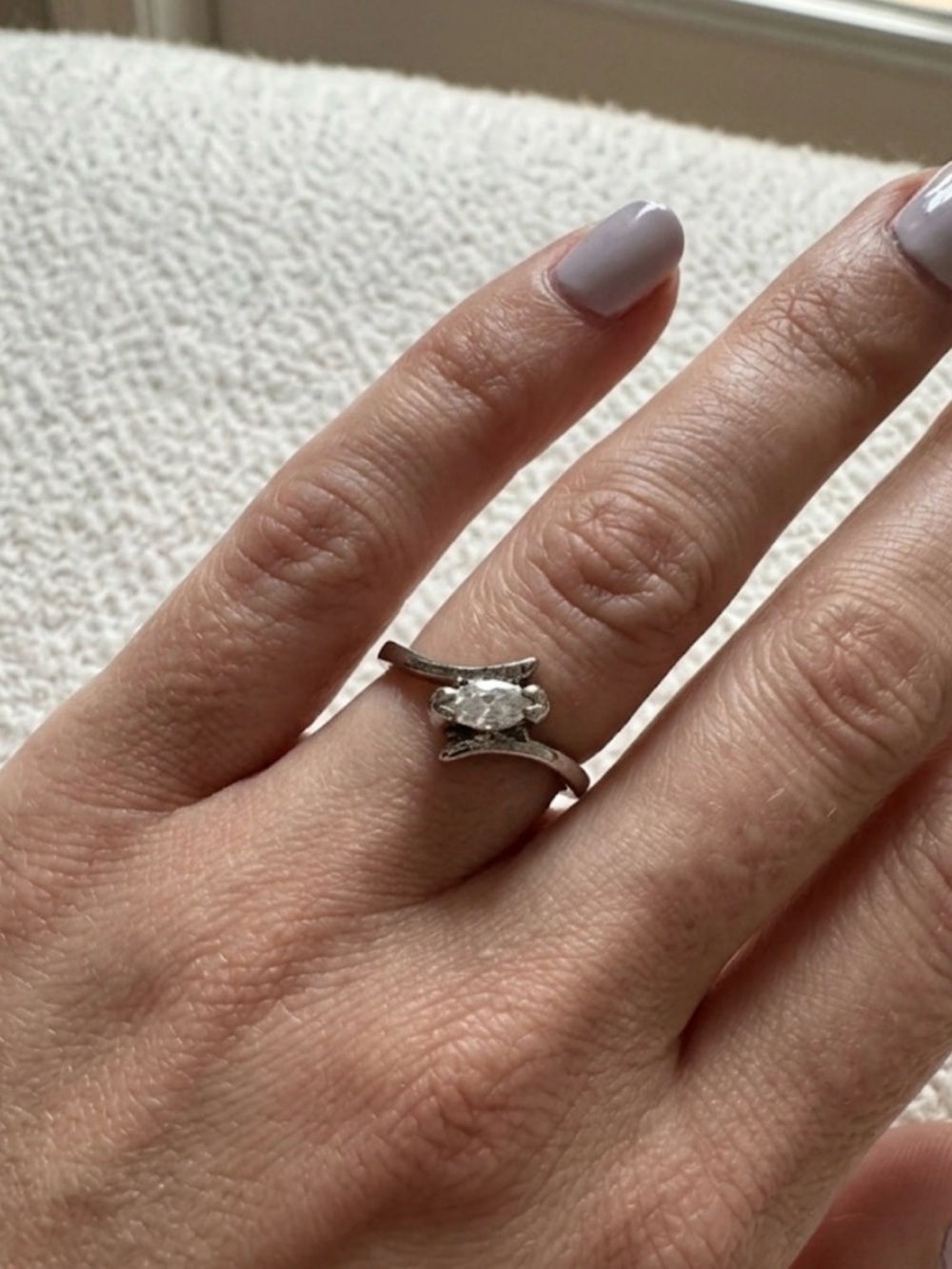 Silver Ring with Oval Stone